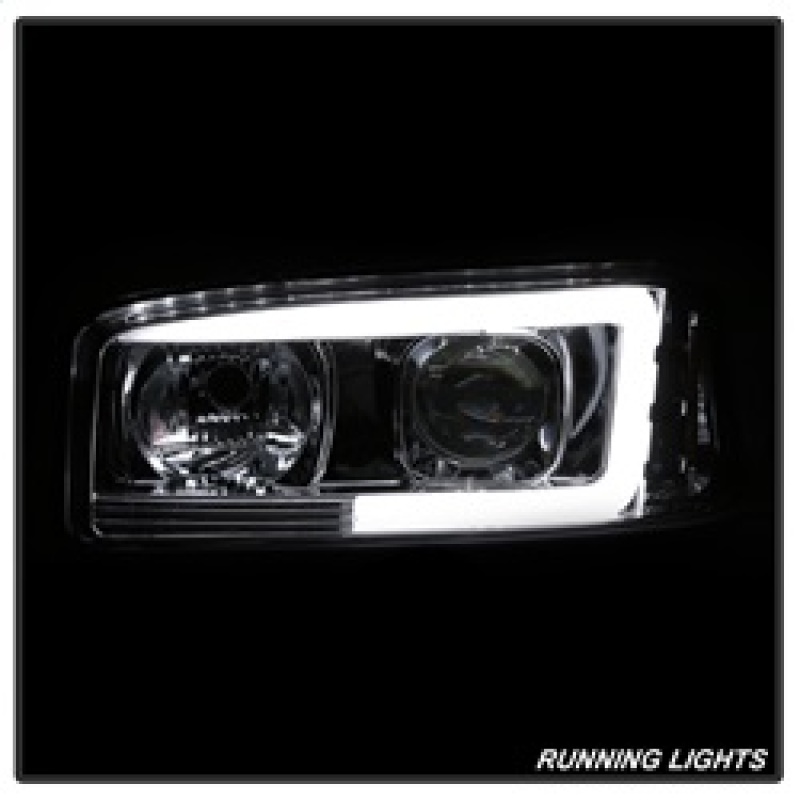 GMC Sierra 2500 Headlights - SPYDER - V2 Projector Headlights - DRL - Chrome - `99-`06