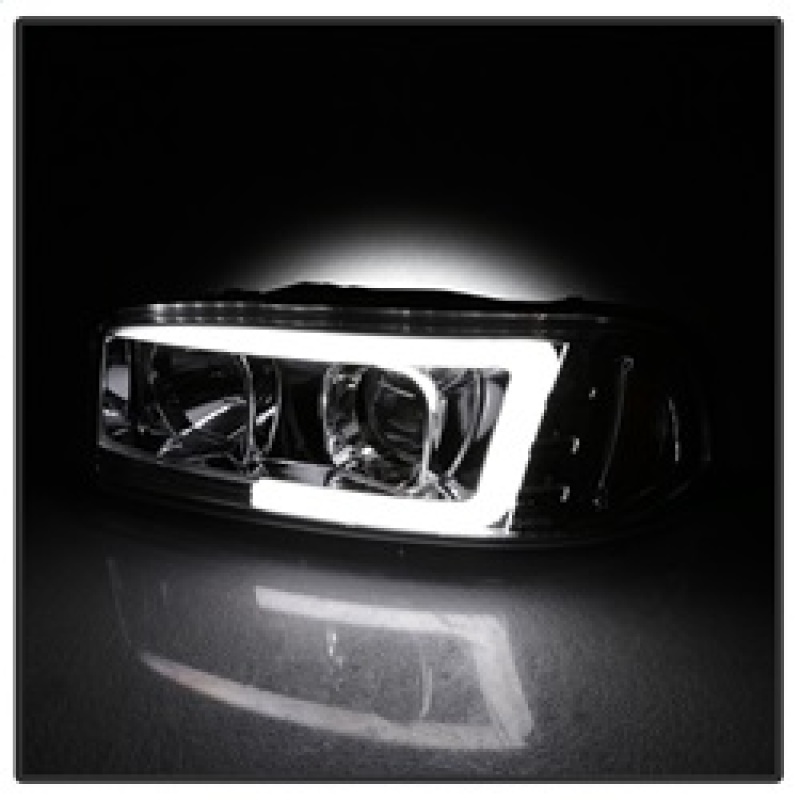GMC Sierra 2500 Headlights - SPYDER - V2 Projector Headlights - DRL - Chrome - `99-`06