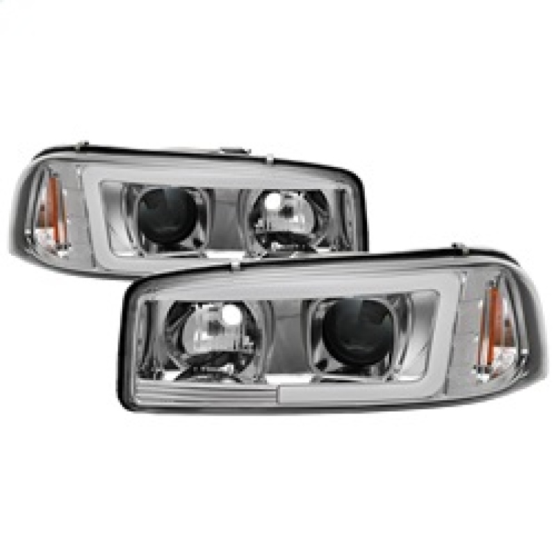 GMC Sierra 3500 Headlights - SPYDER - V2 Projector Headlights - DRL - Chrome - `99-`06