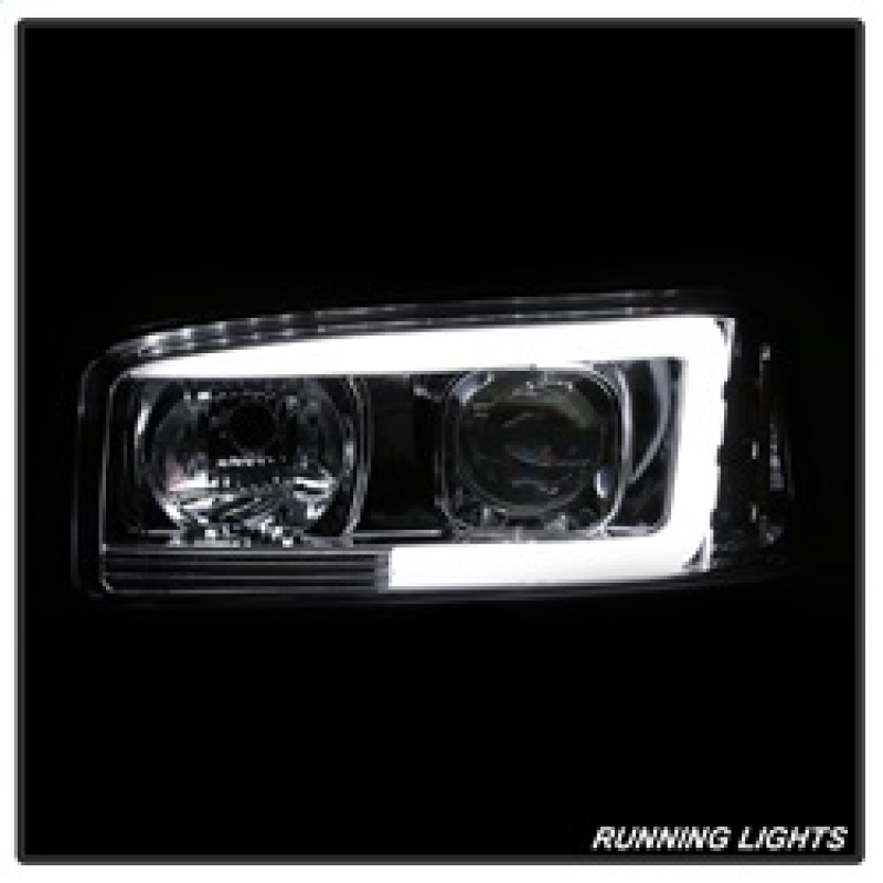 GMC Sierra 3500 Headlights - SPYDER - V2 Projector Headlights - DRL - Chrome - `99-`06