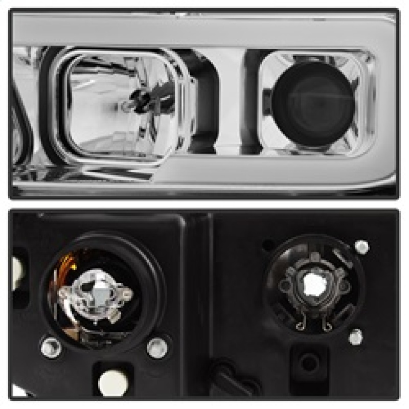 Toyota Tundra Headlight Set - SPYDER - Version 2 - Light Bar DRL - Projector - Chrome - `07-`13