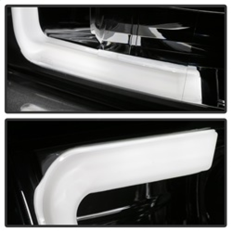 Dodge Ram 1500 Headlights - SPYDER - Projector - Version 2 - Light Bar DRL - Halogen - Chrome - `09-`16