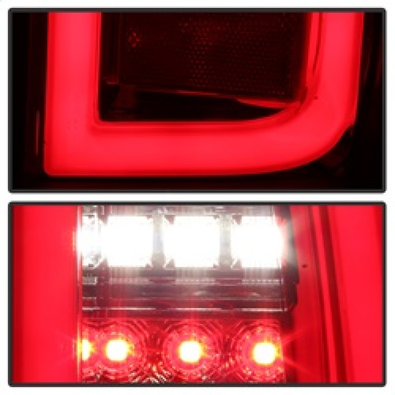 Chevrolet Tahoe Tail Lights - SPYDER - LED - Red Clear - `15-`17