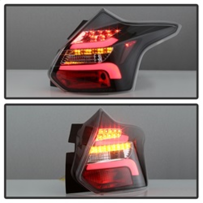 Ford Focus LED Tail Lights - SPYDER - Black - `12-`14