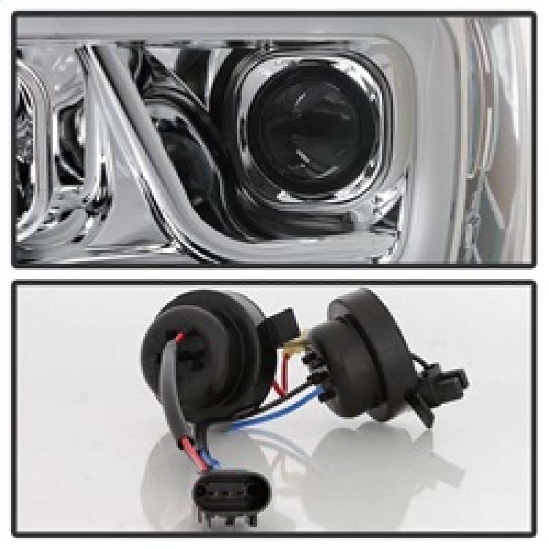 Dodge Ram 1500 Headlights - SPYDER - Version 2 Projector - Light Bar DRL - Chrome - `06-`08