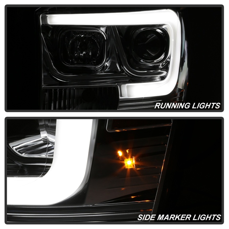 Dodge Ram 1500 Headlights - SPYDER - Version 2 Projector - Light Bar DRL - Chrome - `06-`08