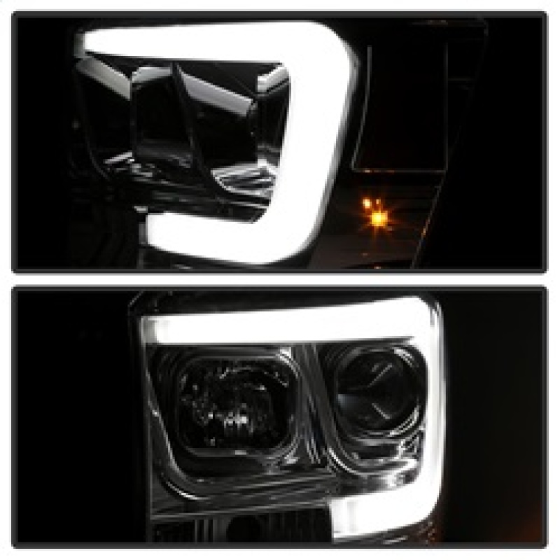Dodge Ram 1500 Headlights - SPYDER - Version 2 Projector - Light Bar DRL - Chrome - `06-`08