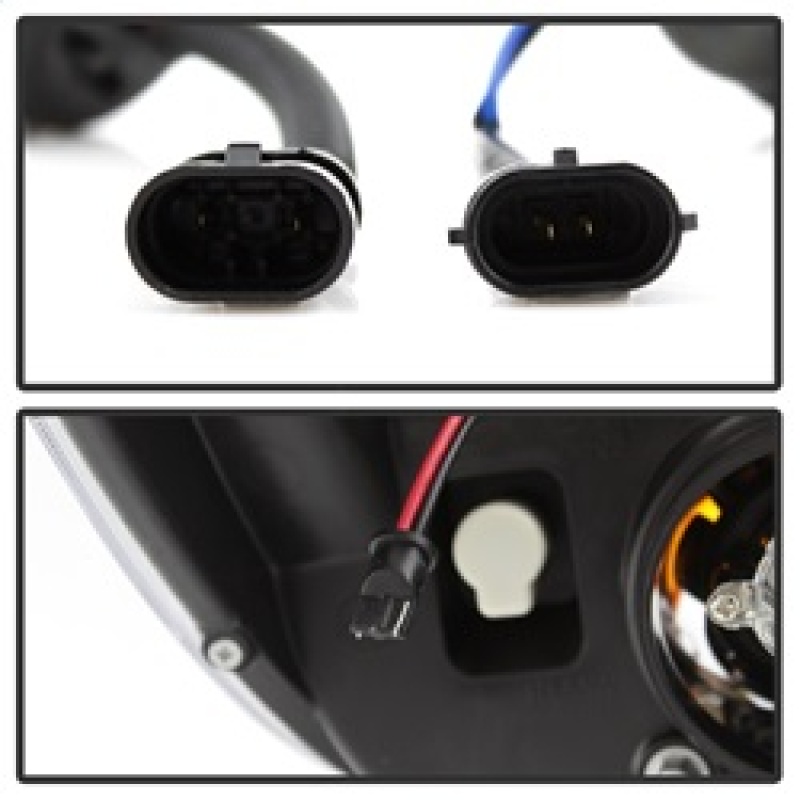 Toyota Sequoia Headlights - SPYDER - Projector, Light Bar DRL, Version 2 - Black - `08-`13