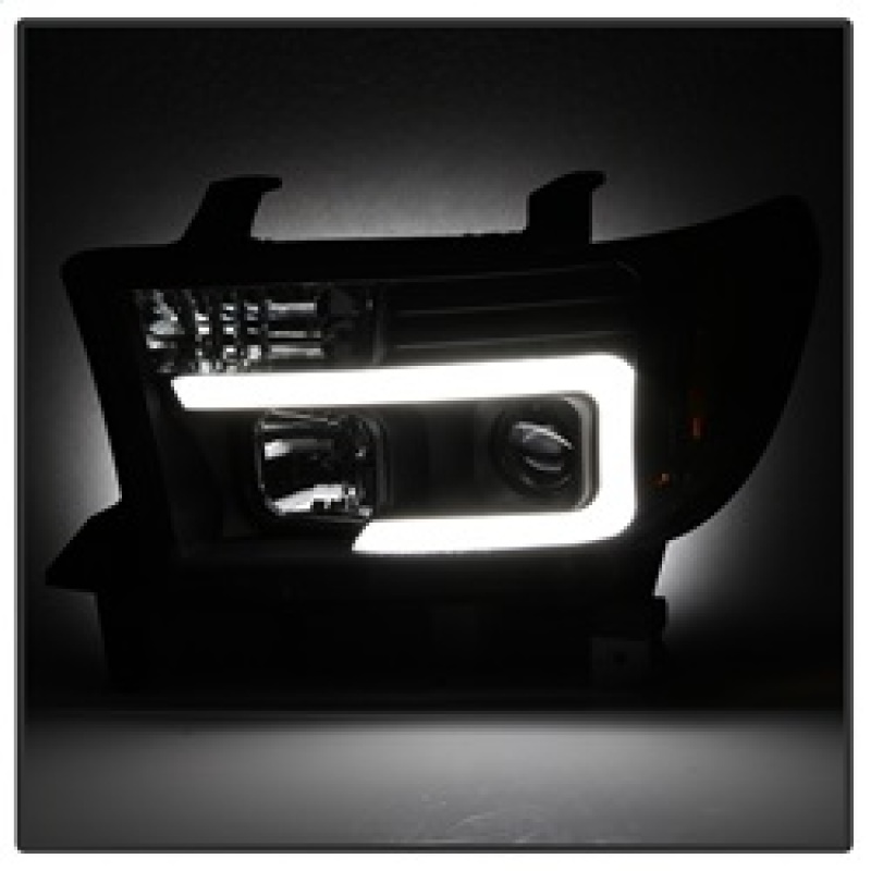 Toyota Sequoia Headlights - SPYDER - Projector, Light Bar DRL, Version 2 - Black - `08-`13