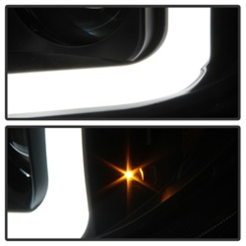 Toyota Sequoia Headlights - SPYDER - Projector, Light Bar DRL, Version 2 - Black - `08-`13