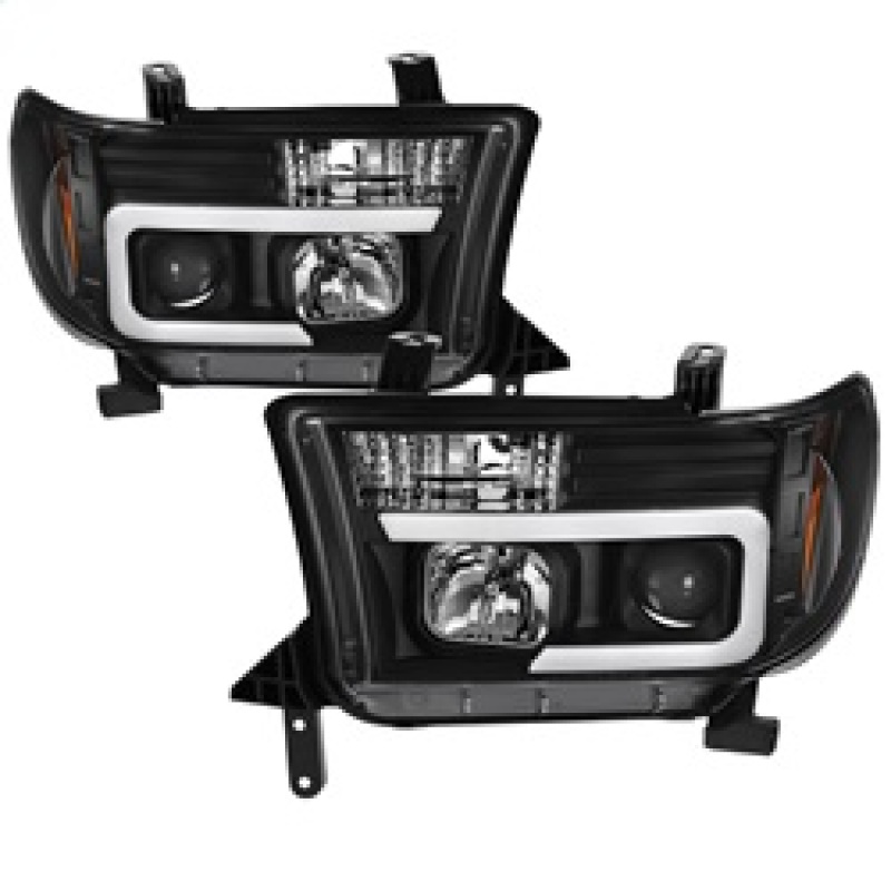 Toyota Sequoia Headlights - SPYDER - Projector, Light Bar DRL, Version 2 - Black - `08-`13