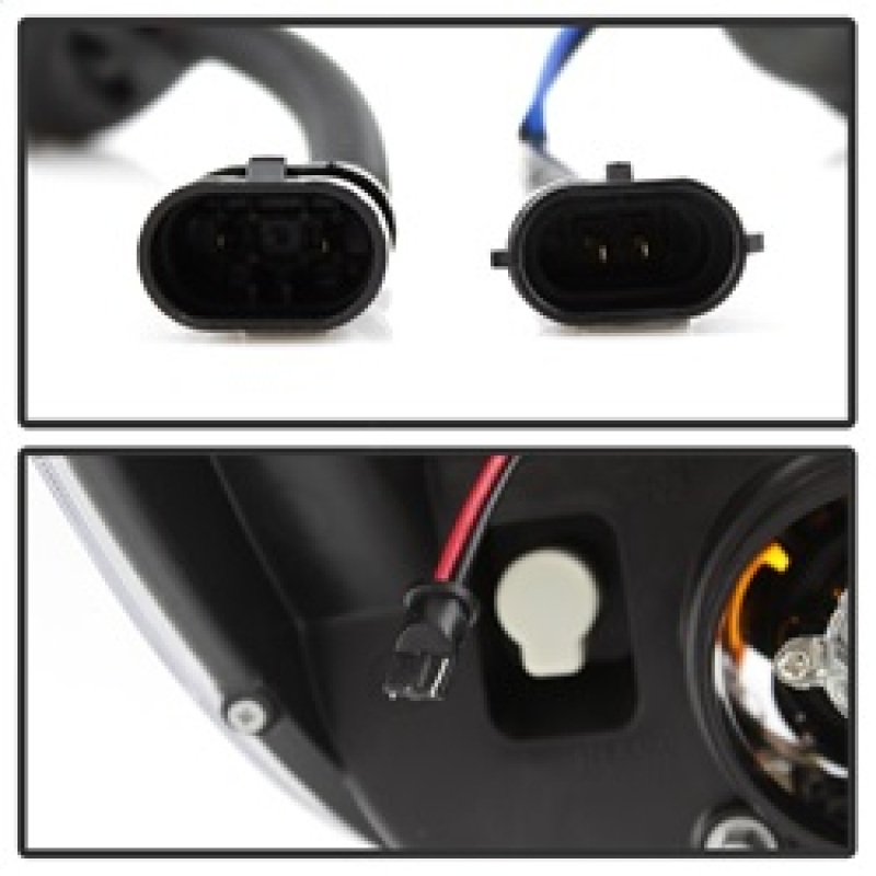 Toyota Sequoia Headlights - SPYDER - Projector, Light Bar DRL, Version 2 - Black - `08-`13