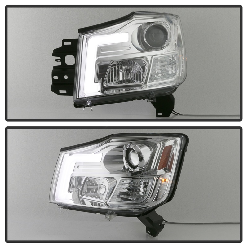 Nissan Armada Headlights - SPYDER - V2 Projector - Chrome - `04-`07