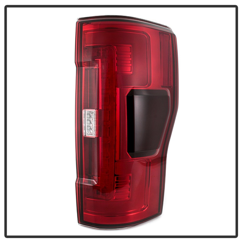 Ford F-250 SD LED Tail Lights - SPYDER - Red Clear - `17-`18