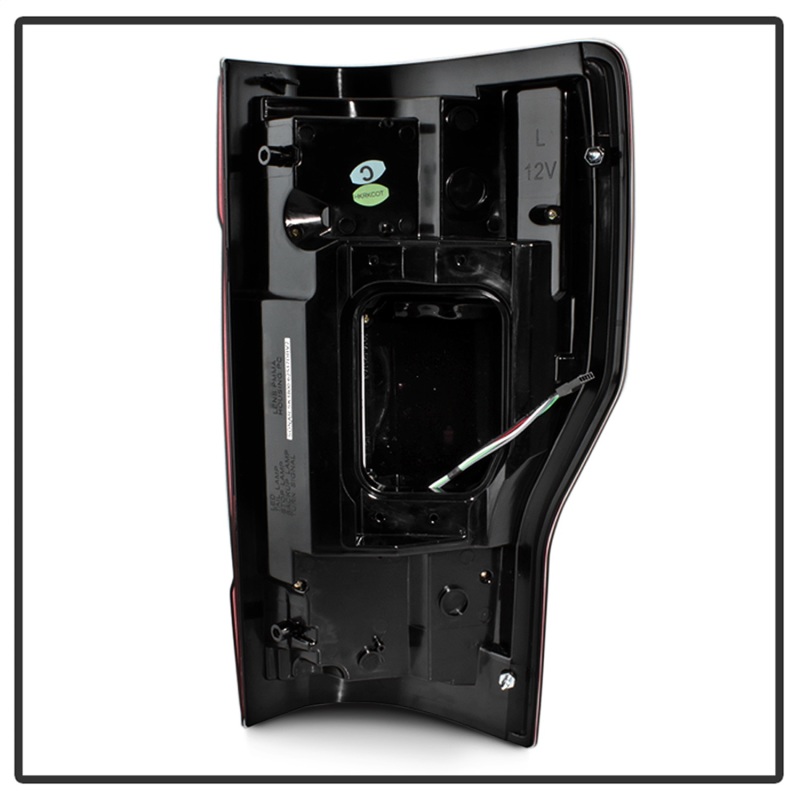 Ford F-250 SD LED Tail Lights - SPYDER - Red Clear - `17-`18