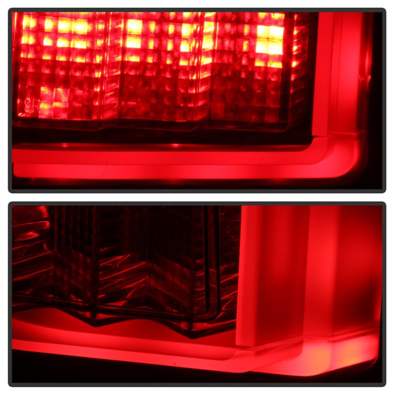 Ford F-150 LED Tail Lights - SPYDER - Light Bar - Black Smoke - `18-`19