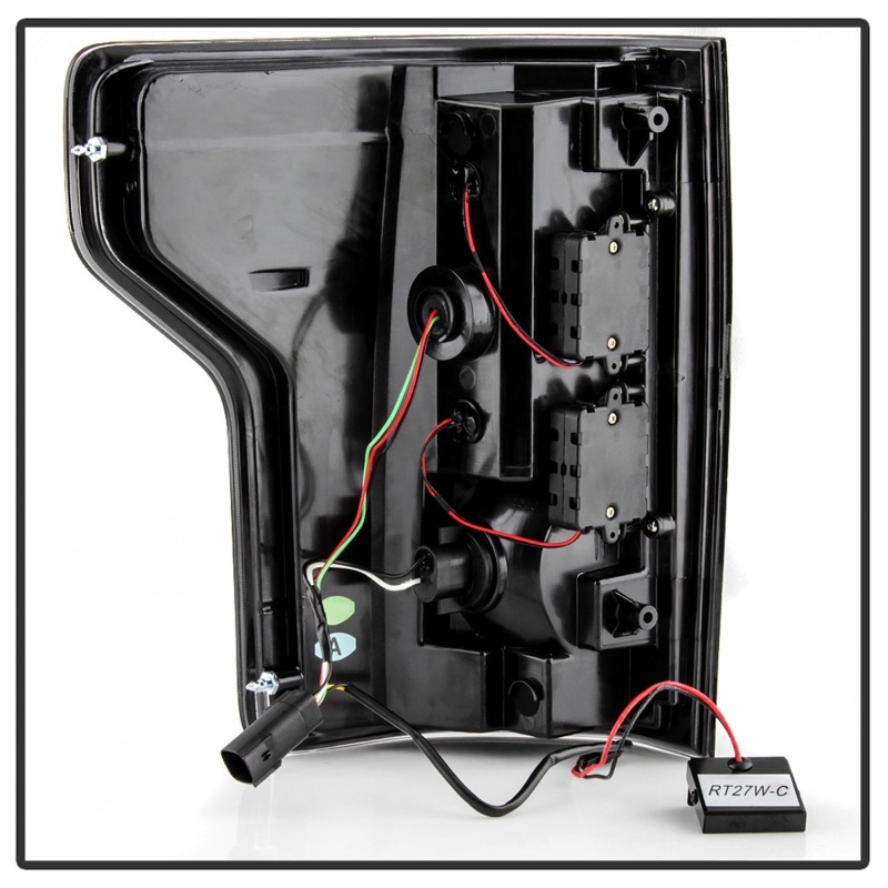 Ford F-150 LED Tail Lights - SPYDER - Light Bar - Black Smoke - `18-`19
