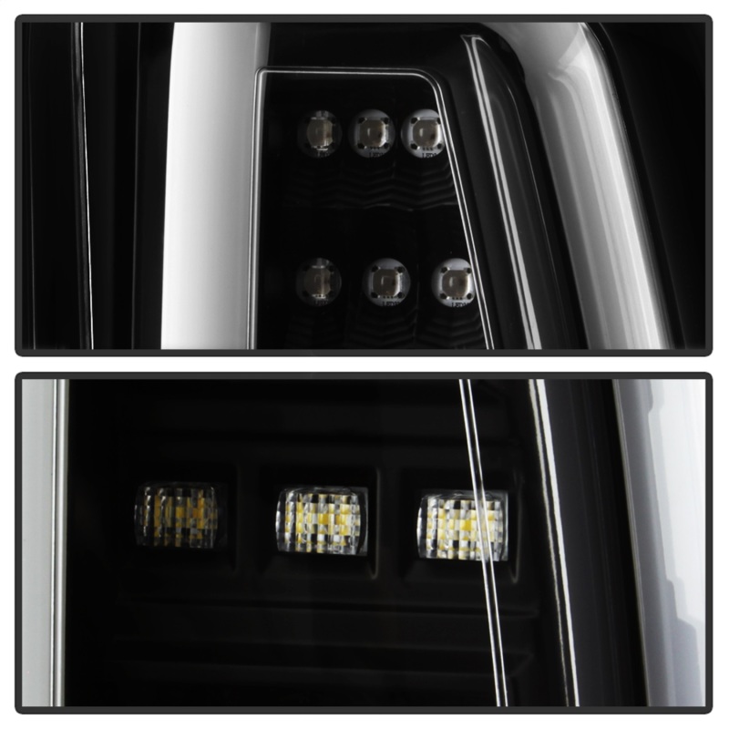 GMC Yukon LED Tail Lights - SPYDER - Black - `15-`17
