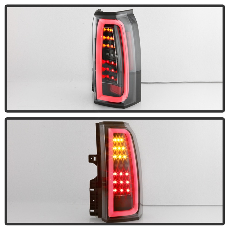 GMC Yukon LED Tail Lights - SPYDER - Black - `15-`17
