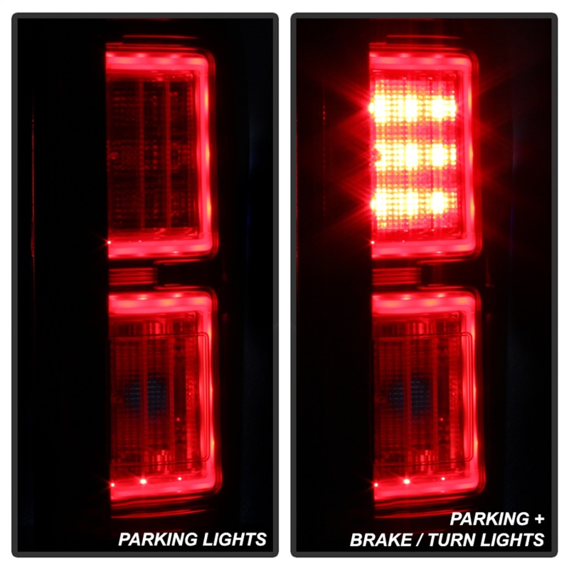 Ford F-150 LED Tail Lights - SPYDER - Light Bar - Red Clear - `18-`19