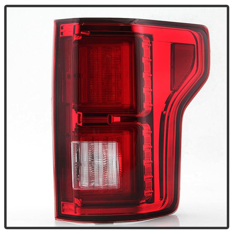 Ford F-150 LED Tail Lights - SPYDER - Light Bar - Red Clear - `18-`19