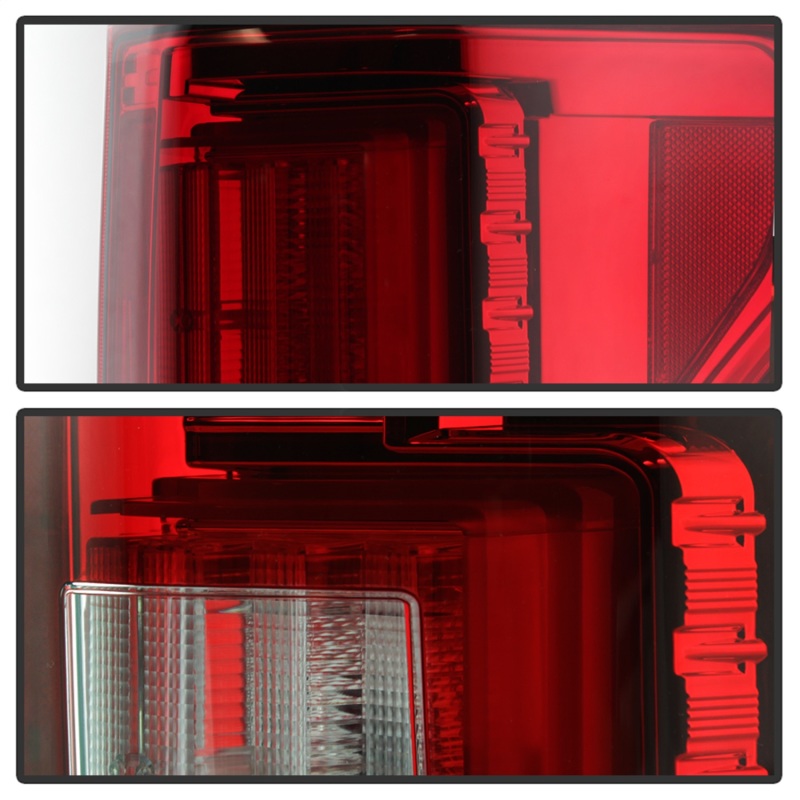 Ford F-150 LED Tail Lights - SPYDER - Light Bar - Red Clear - `18-`19
