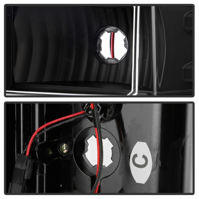 Chevrolet 1500 LED Tail Lights - SPYDER - Light Bar - Black - `14-`16