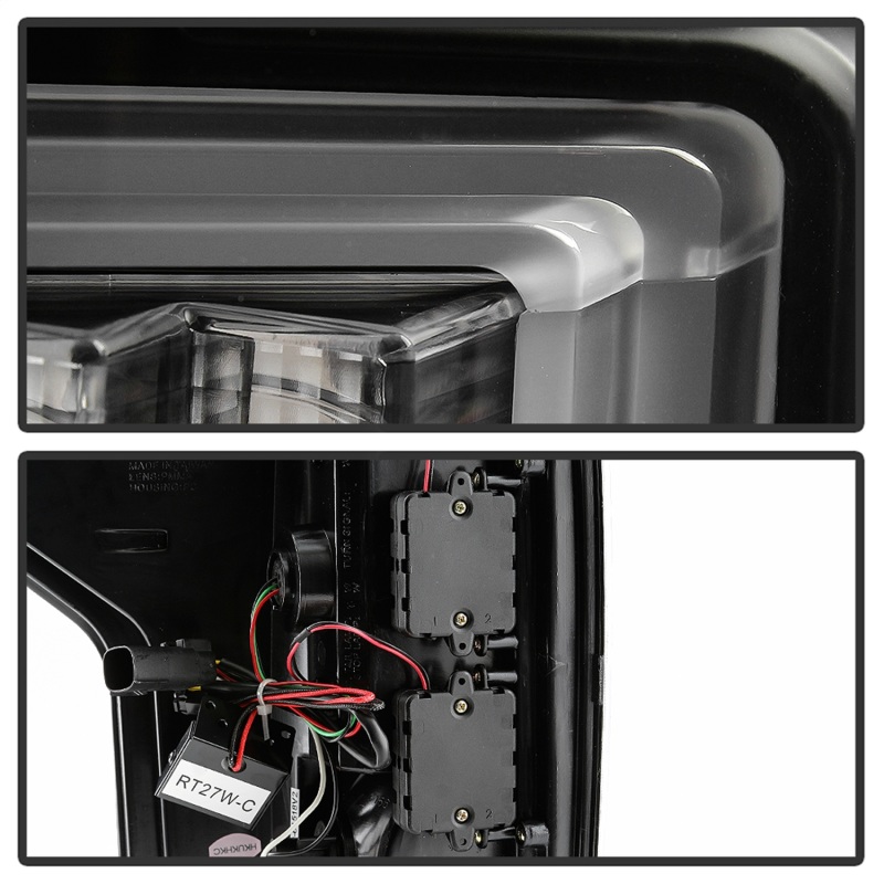 Ford F150 Tail Light Set - SPYDER - Light Bar LED - Black - `18-`19