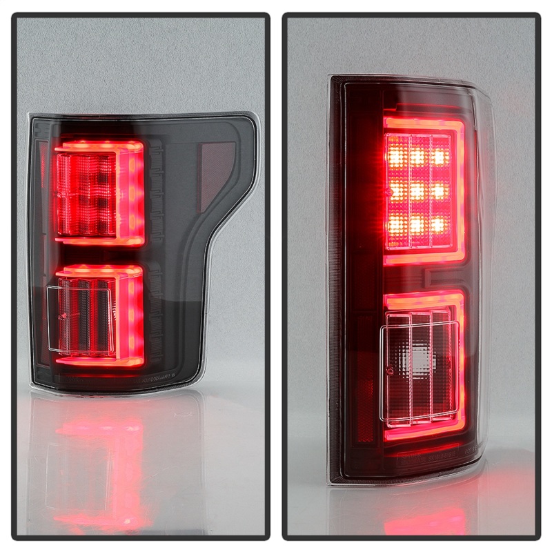 Ford F150 Tail Light Set - SPYDER - Light Bar LED - Black - `18-`19