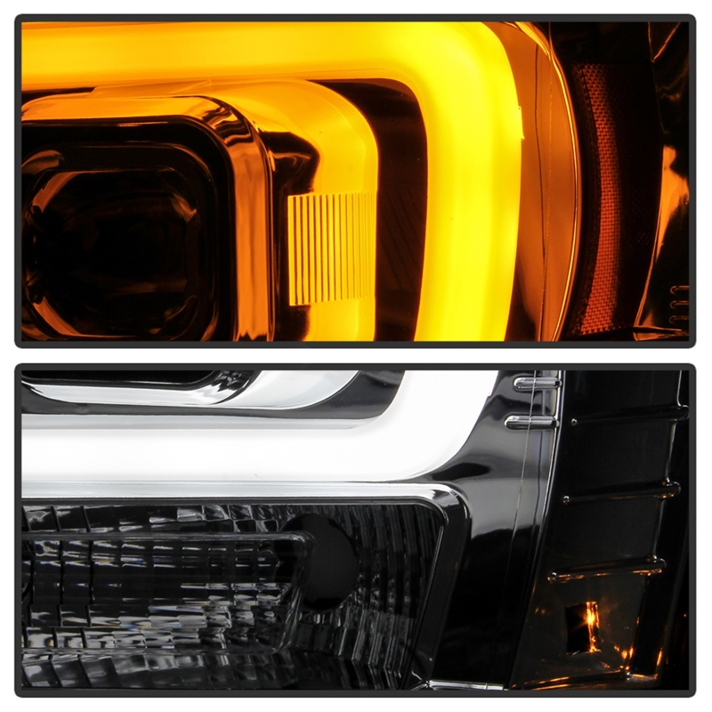 Chevrolet Tahoe Headlights - SPYDER - V2 Projector + Switch Back Turn Signal Light Bar - Chrome - `07-`14