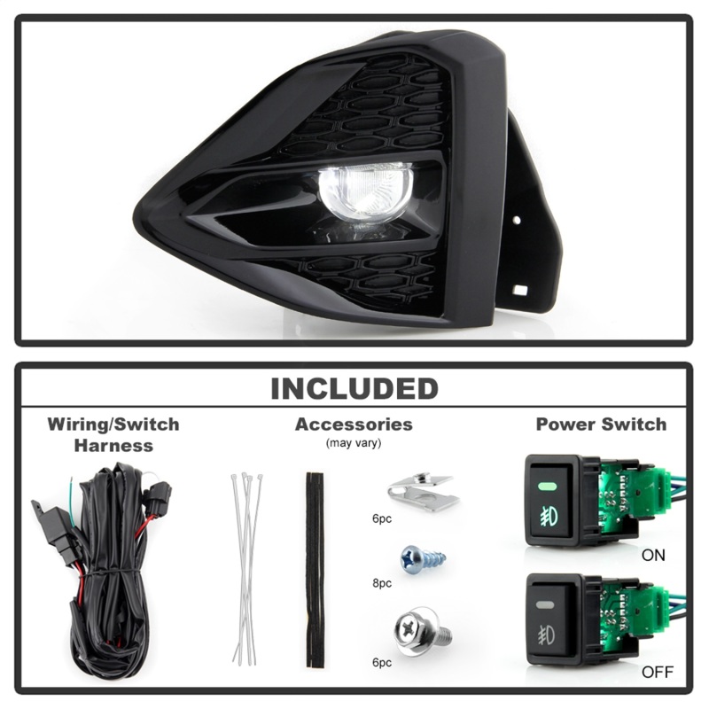 Nissan Maxima Fog Lights - SPYDER - Full LED w/Switch - Clear - `09-`21