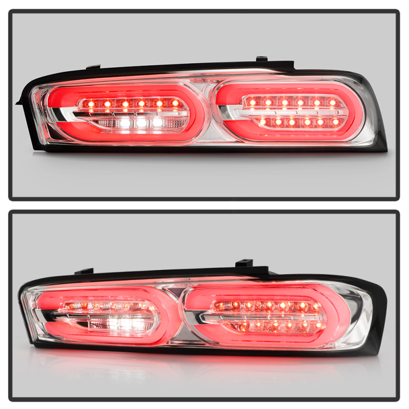 Chevrolet Camaro LED Tail Lights - SPYDER - Sequential Turn Signal - Chrome - `16-`18