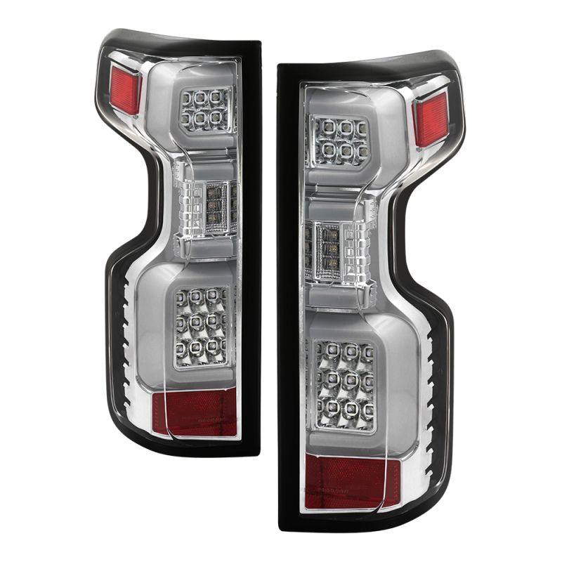 Chevrolet Silverado LED Tail Lights - SPYDER - ALT-YD-CS19HAL-C - Chrome - `19-`20