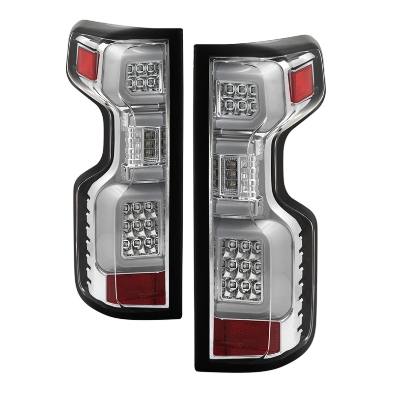 Chevrolet Silverado LED Tail Lights - Rear - SPYDER - LED Model - Chrome - `19-`20