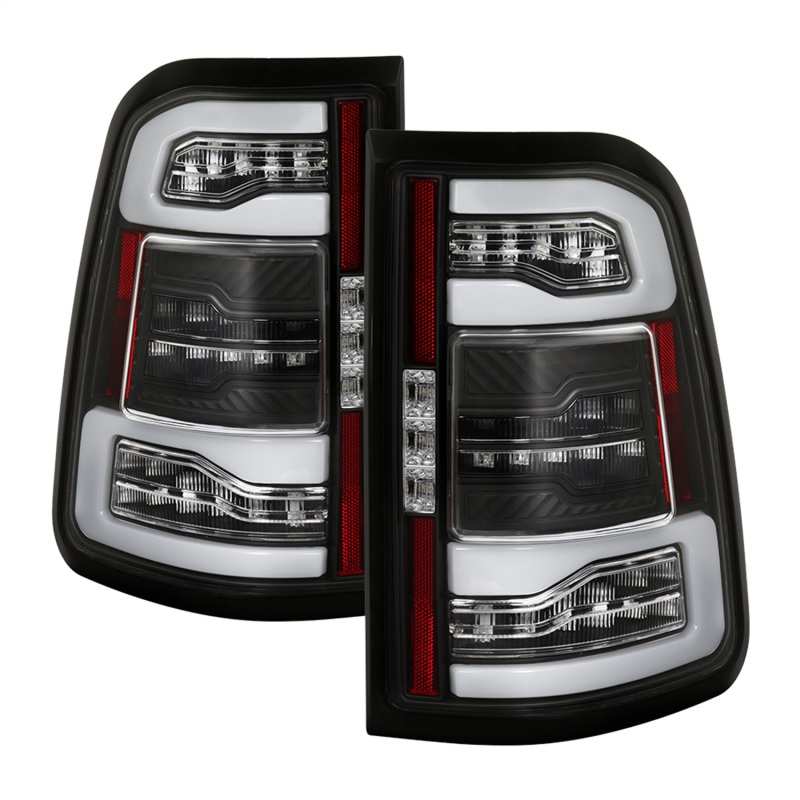 Dodge Ram LED Tail Lights - SPYDER - Sequential Turn Signal - Black - `19-`20