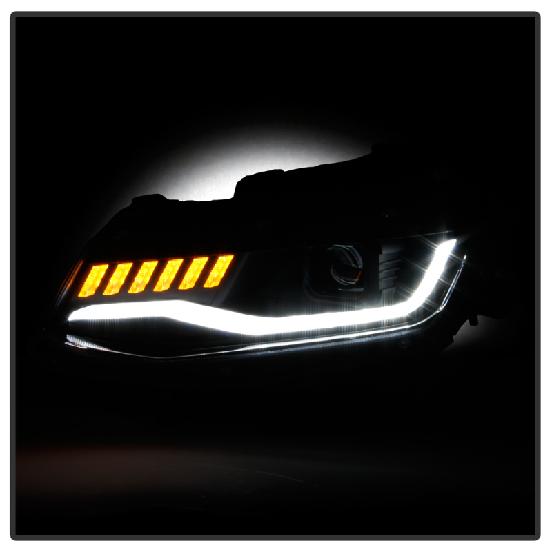 Chevrolet Camaro Headlights - SPYDER - Projector, Halogen, Sequential Turn Signal - Black - `16-`18