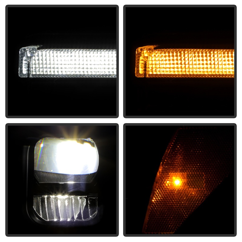 Ford F-250 Headlights - SPYDER - Full LED with Sequential Turn Signal - Chrome - `17-`18