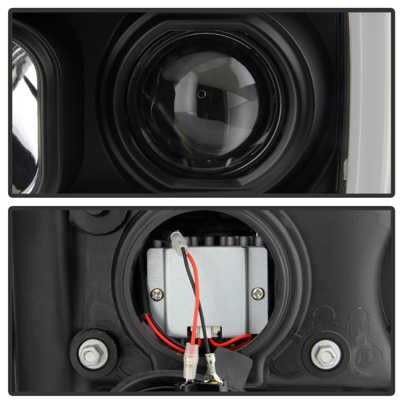 GMC Sierra 1500 Headlights - SPYDER - Platinum Series LED Low Beam - Black - `07-`13