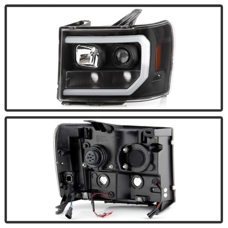 GMC Sierra 2500 Headlights - SPYDER - Platinum Series LED Low Beam - Black - `07-`13