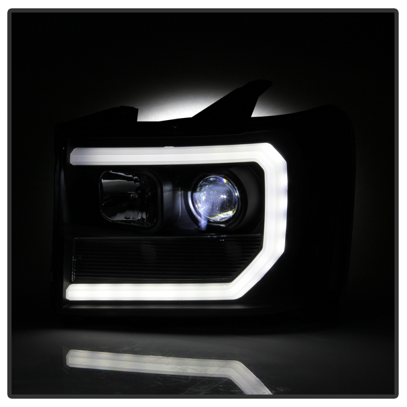 GMC Sierra 2500 Headlights - SPYDER - Platinum Series LED Low Beam - Black - `07-`13