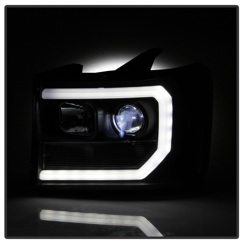 GMC Sierra 2500 Headlights - SPYDER - Platinum Series LED Low Beam - Black - `07-`13