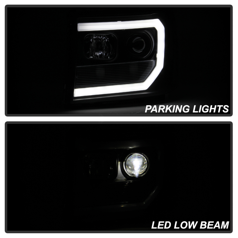 GMC Sierra 2500 Headlights - SPYDER - Platinum Series LED Low Beam - Black - `07-`13