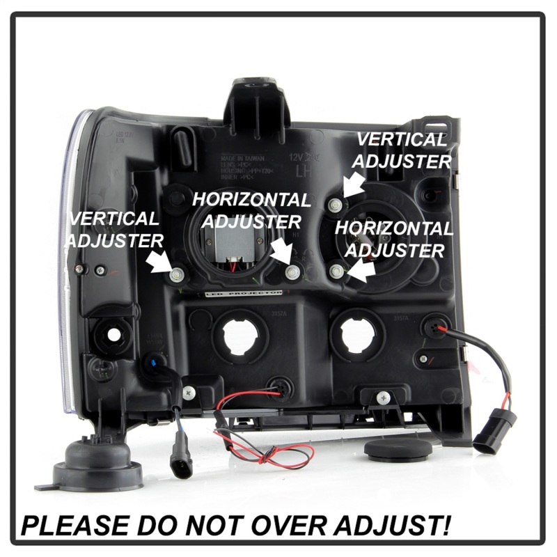 GMC Sierra 3500 Headlights - SPYDER - Platinum Series LED Low Beam - Black - `07-`13