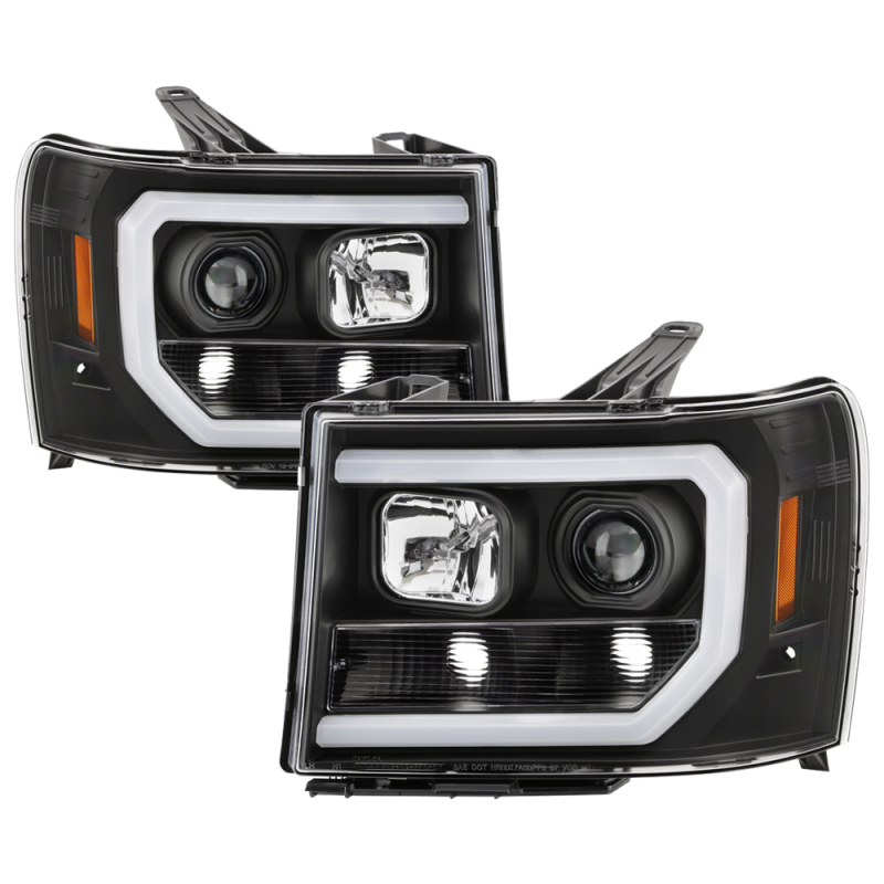 GMC Sierra 3500 Headlights - SPYDER - Platinum Series LED Low Beam - Black - `07-`13