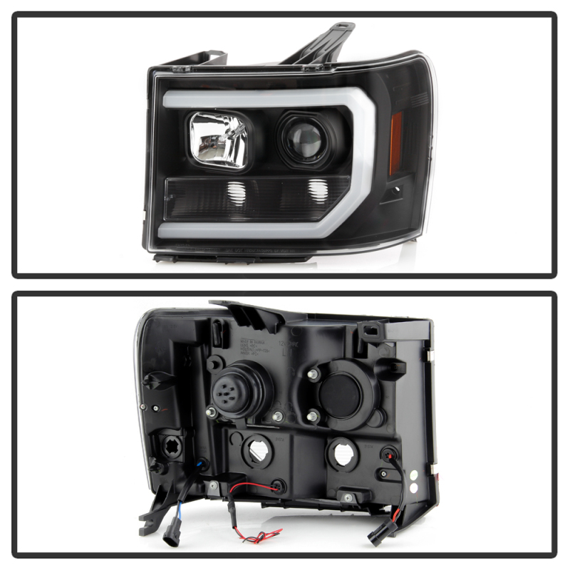 GMC Sierra 3500 Headlights - SPYDER - Platinum Series LED Low Beam - Black - `07-`13
