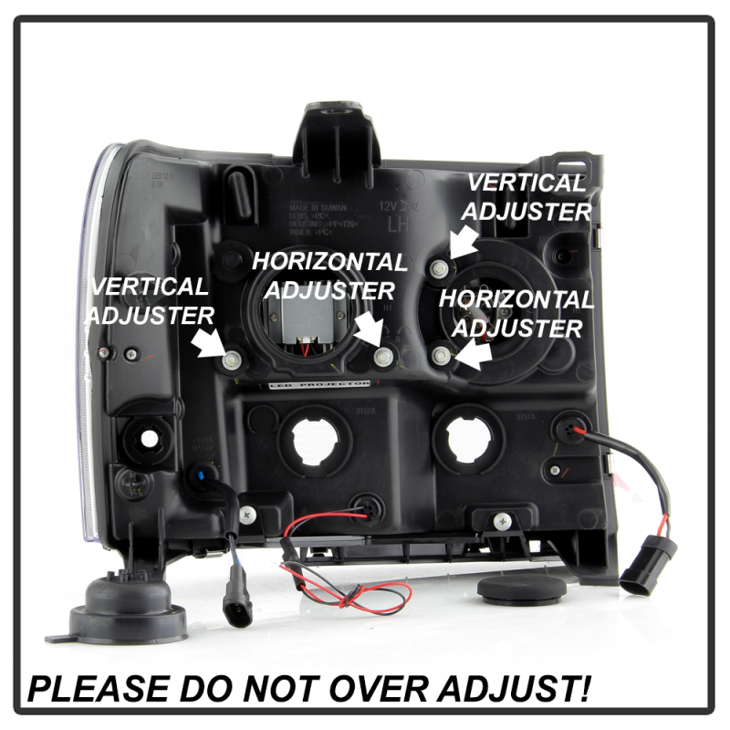 GMC Sierra 3500 Headlights - SPYDER - Platinum Series LED Low Beam - Black - `07-`13