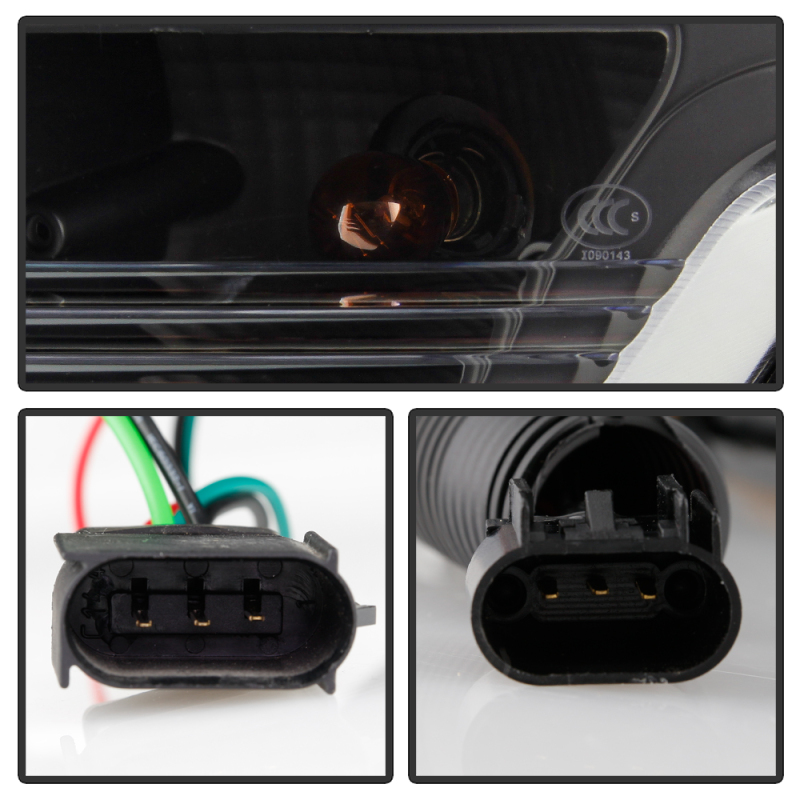 Ford F150 Headlights - SPYDER - LED Light Bar Projector - Black - `09-`14