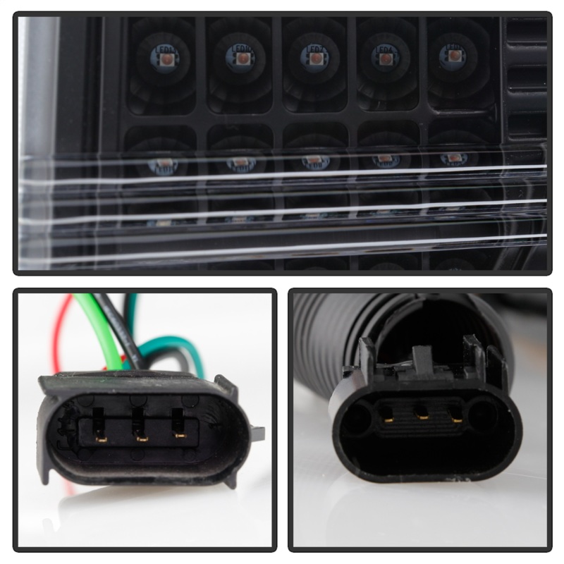 Ford F150 Headlights - SPYDER - LED Light Bar Projector - Sequential Turn Signal - Xenon Models Only - Black - `13-`14