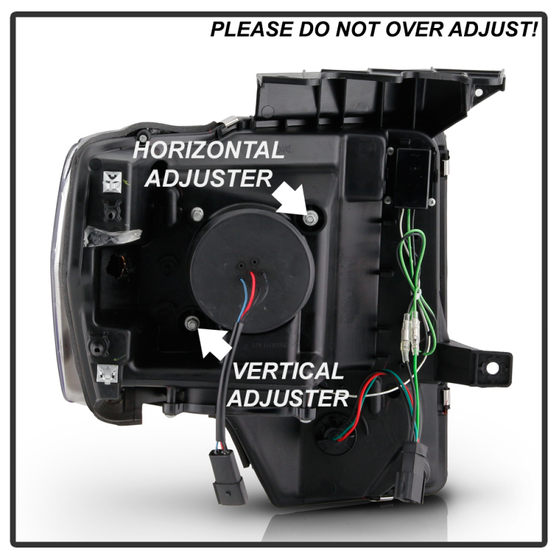 Ford F150 Headlights - SPYDER - LED Light Bar Projector - Black - `13-`14