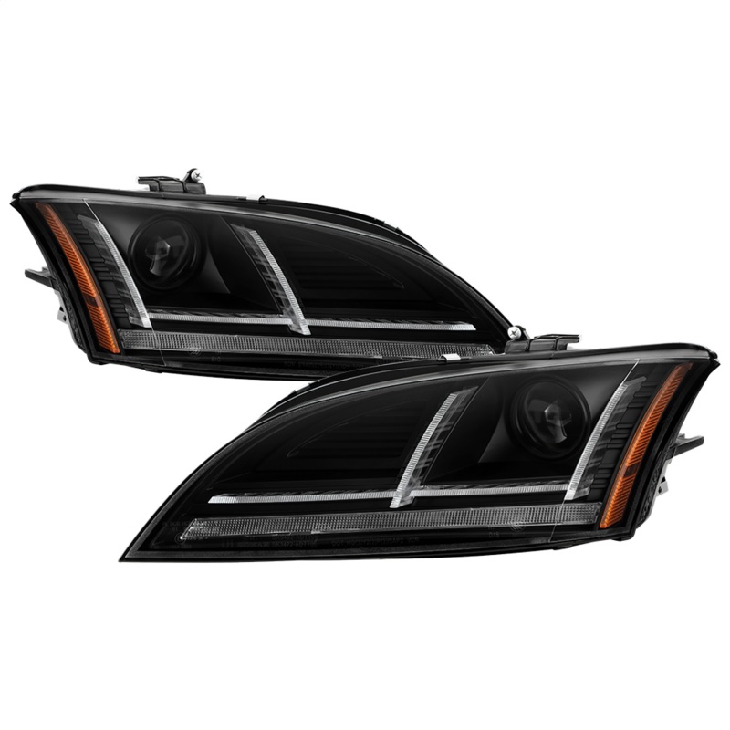 Audi TT Headlights - SPYDER - Projector, Sequential Signal - Black - `12-`15